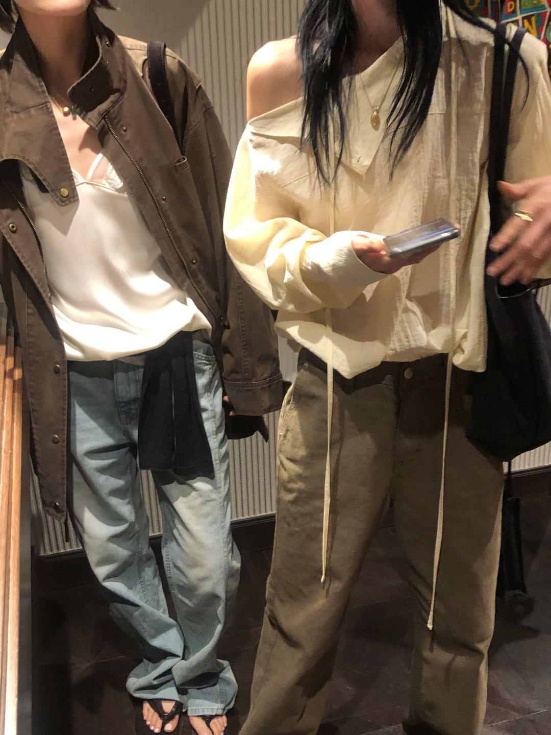 設計領不易皺上衣(附綁帶)